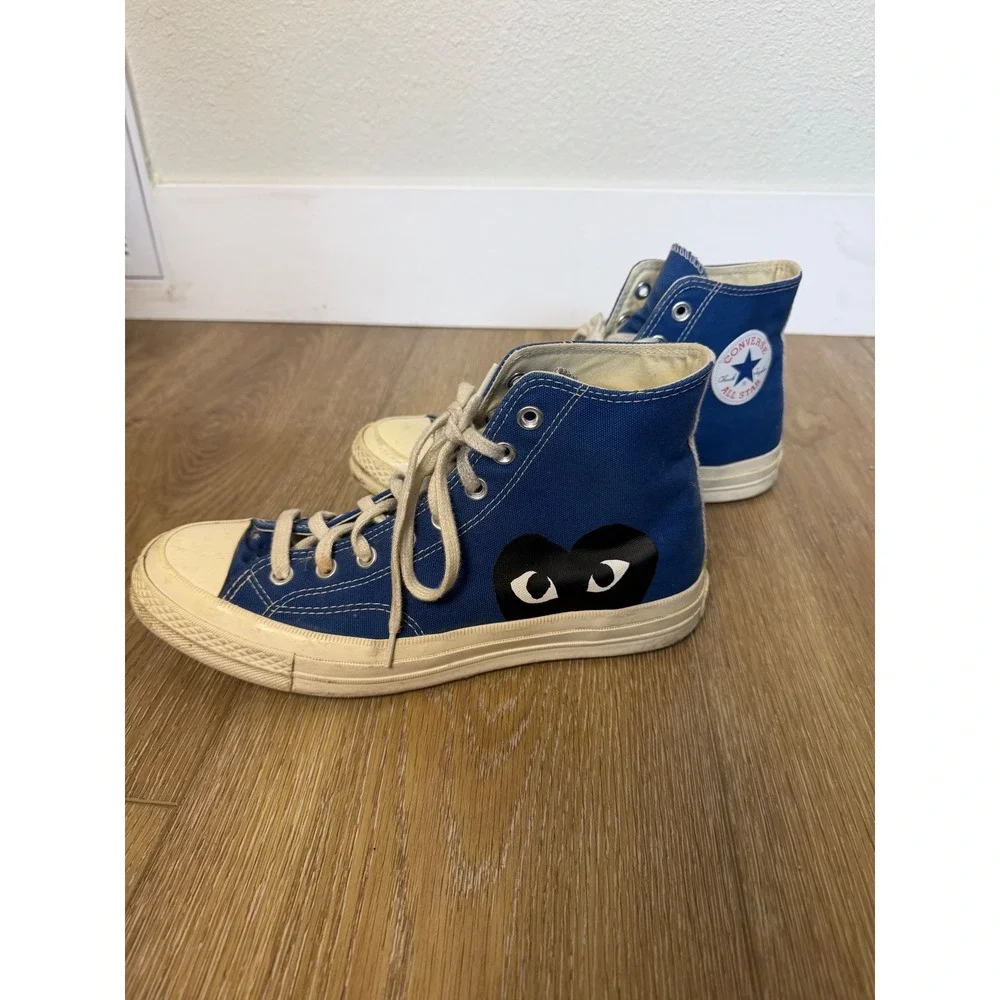 Converse x Comme des Garcons PLAY Chuck 70 High Top Blue Mens 9 171846C - Picture 2 of 8